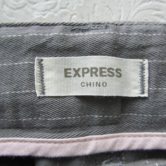 New Women’s Express Chino Lt Grey Striped Casual Jeans Bootcut Leg Pants Size 6 - Picture 9 of 11